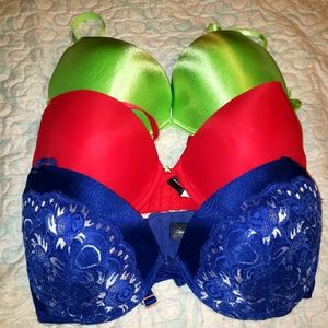 Bundle of 3 convertible bras 36C